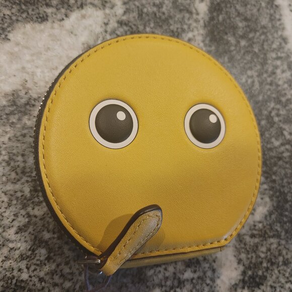 Coach Coin Purse - Emoji Eyes - Yellow Leather - Picture 15 of 15